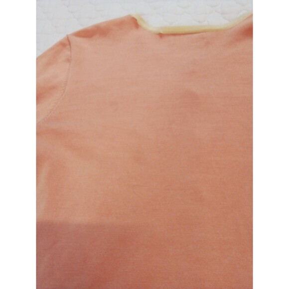 Women's Ralph Lauren Green Label Cardigan Peach Yellow Accents Size Large - Picture 5 of 13